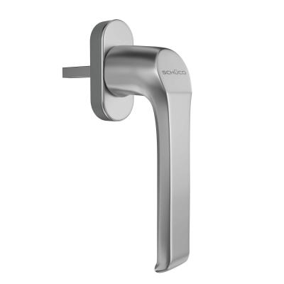 Poign�e de fen�tre argent�e en acier inoxydable aspect F 9 pour profil Corona...
