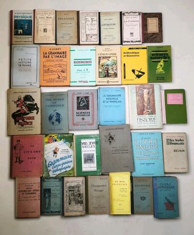 Lot anciens livres manuels scolaires �tat correct � tr�s bon