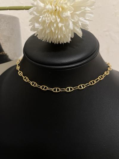 Collier Dor� En Acier Inoxydable Longueur 39 45 Cm