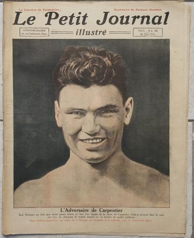 LE PETIT JOURNAL 1921 Boxe l'adversaire de Carpentier : Jack Dempsey - Sabotages