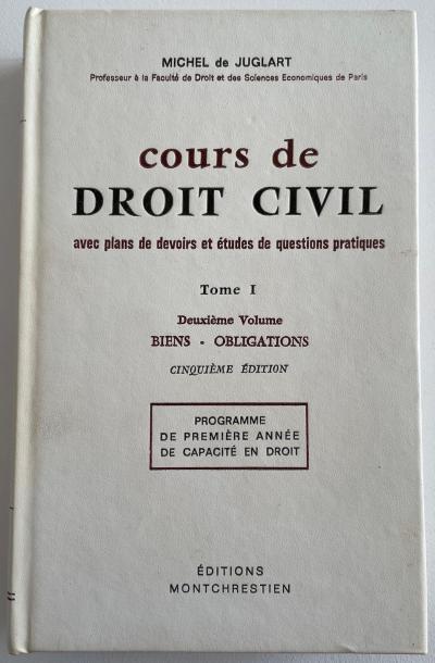 Juglart Cours de droit civil Tome 1 Biens 0bligations Montchrestien 1967