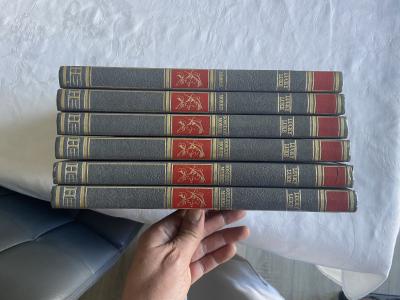 Lot de 6 BD Lucky Luke int�grales Hachette style Rombaldi bon - tr�s bon �tat