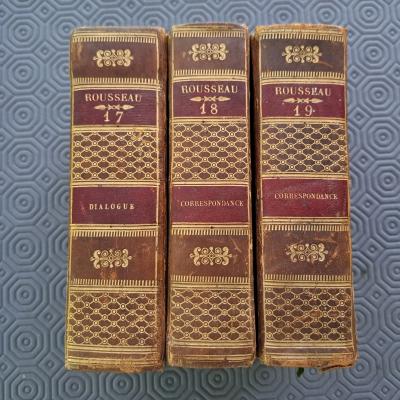 uvres de ROUSSEAU tomes 17,18,19 de 1819 chez LEDOUX � Paris