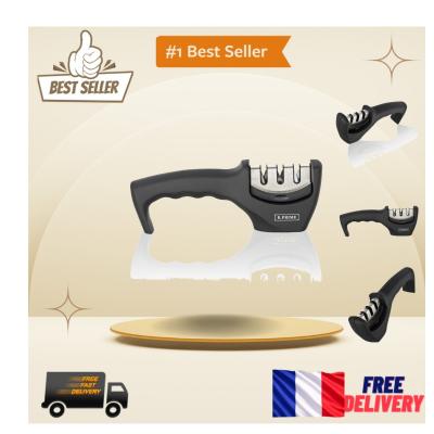 B.PRIME Aiguiseur Manuel de Couteaux   Ergonomique et Antid�rapant pour Cuisine