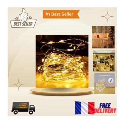 Guirlande Lumineuse 5M avec 30 LEDs Jaunes, Parfaite pour D�coration de No�l