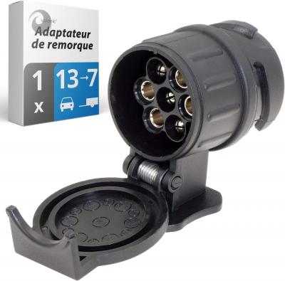 Adaptateur Remorque 13 vers 7 Broches Universel Attelage Voiture Caravane Fiable