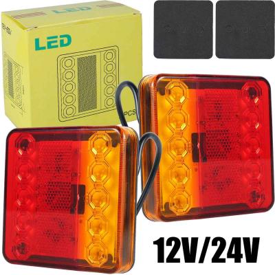 2x Feux Arriere 12V-24V 10 LED Lampes Stop REMORQUE CAMION FOURGON CARAVANE