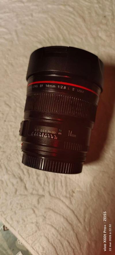 Objectif grand angle Canon EF 14 mm f-2.8 L USM II  Good condition