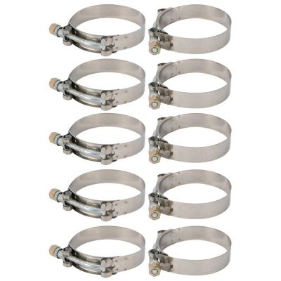 10pcs 72mm 80mm Acier Inox T Bolt Collier filtre pompe � essence plomberie
