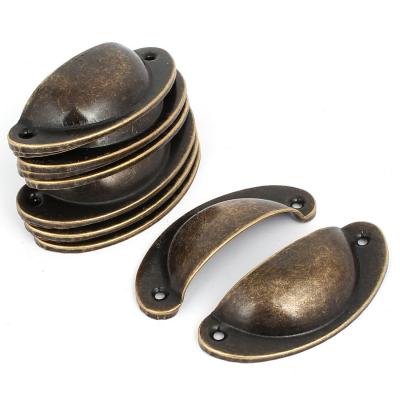12Pcs Poign�e Coquille fer Porte  Tiroir Bouton Meuble Placard Armoire