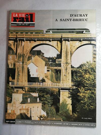 N26 La Vie Du Rail N�1344 28 mai 1972 d'auray � Saint Brieuc, sport cheminot