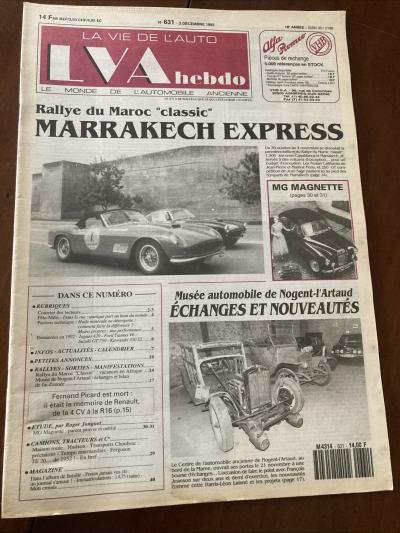 La Vie De L'Auto 631 1993 Rally Morocco Classic Museum Nogent L'Artaud Etc Lva