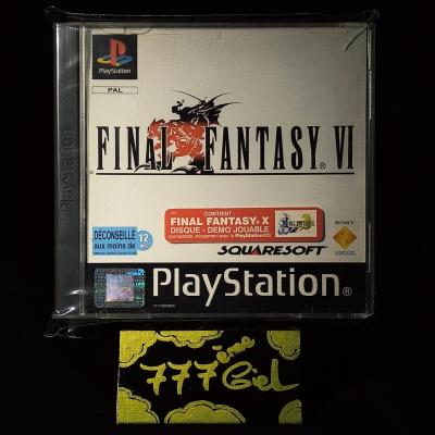 Jeu PS1     Final Fantasy VI (FF6)   PAL FR    bel �tat, 100% complet d�mo FF10