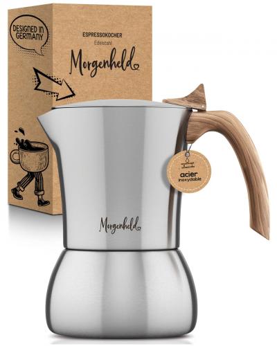FLOW Premium Cafeti�re � Expresso en acier inoxydable  EspressoMaker 6 Tasses...