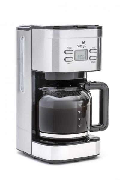 cafetiere electrique programmable Inox Family Coffee, verseuse en verre, cafe...