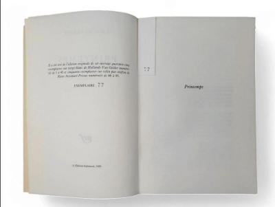 LE CLEZIO E.O. Ex. sur Rives   Le Printemps et autres Saisons, 1989