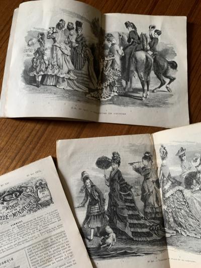 lot de 5 brochures le monde et la mode en miniature 1873 1874