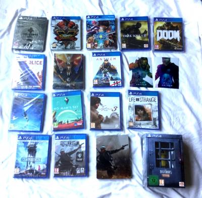 COLLECTION LOT DE 14 JEUX NEUFS AVEC STLEEBOOK NEUFS POUR PS4