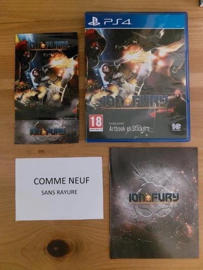 Ion Fury ps4 comme neuf, sans rayure, jaquette FR