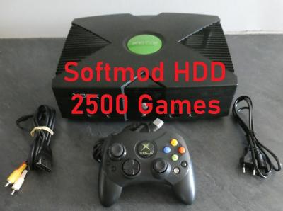 CONSOLE XBOX softmod 1ERE GENERATION HDD 500GB SATA emustation originale