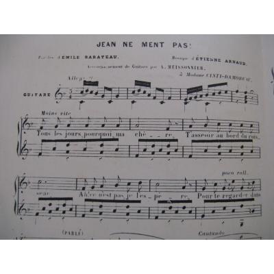 Arnaud Etienne Jean Does Not Lie Song Guitar 19th Century