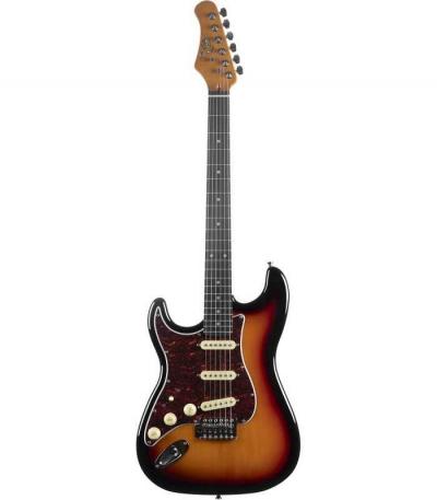 Guitare Electrique Gaucher EKO ST300 SB LH   Type Strat vintage   Sunburst gauch