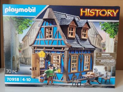 PLAYMOBIL 70958 maison moyen �ge m�di�val bleue neuve