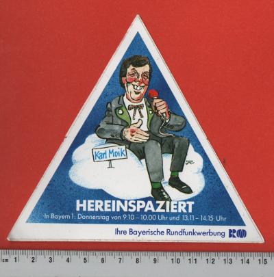 BRW   KARL MOIK   RADIO TV FM ALLEMAGNE    AUTOCOLLANT