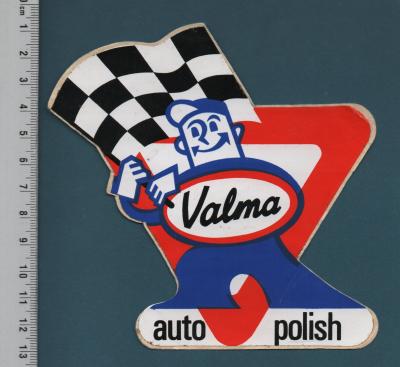 VALMA AUTO POLISH   AUTOMOBILE RALLYE RACING MECANIQUE GARAGE   AUTOCOLLANT