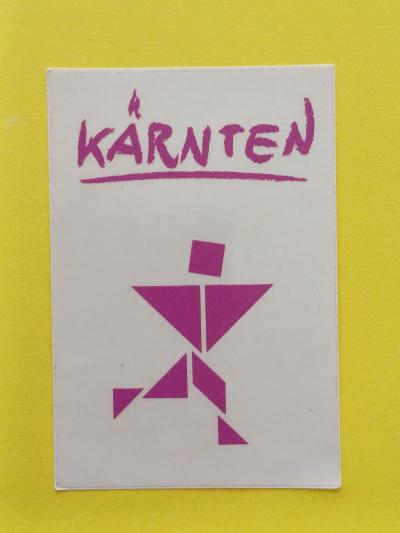 Autocollant vintage Souvenir K�rnten Carinthie Autriche (11x7,5 cm)