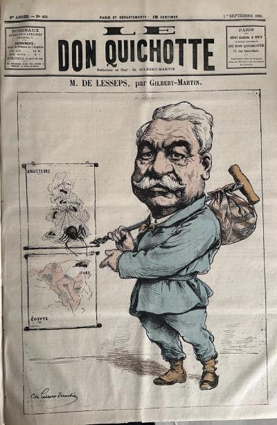 Journal Don Quichotte N� 428 from 1-9-1882 G. Martin Ferdinand de Lesseps
