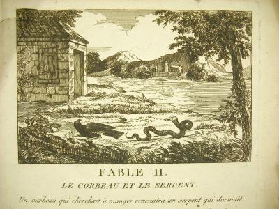 Fable The Crow & The Snake C1800 Raven & The Snake Nicolas F de Neufch�teau