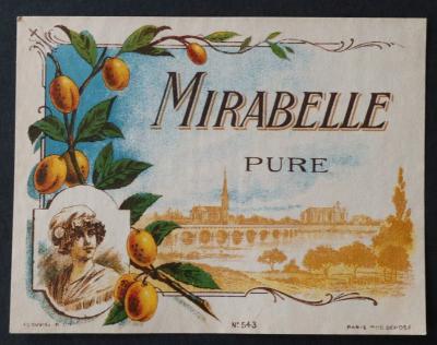 Ancienne �tiquette MIRABELLE pure Art Deco Bretagne ann�es 30
