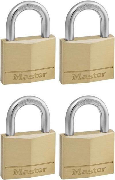 Master Lock Lot de 4x cadenas (50mm) 150EURQNOP
