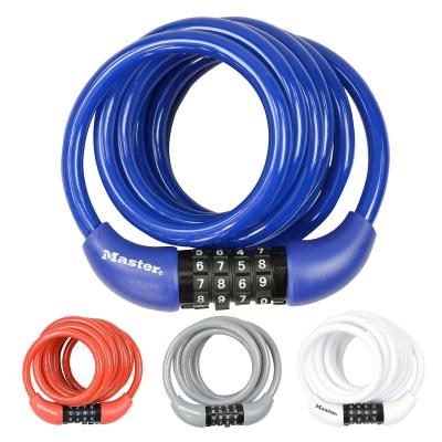 MASTER LOCK Cable Antivol V�lo [1,8 m C�ble] [Combinaison] [Ext�rieur] [Couleur