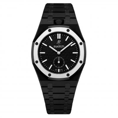 Bracelet en silicone compatible AP x Swatch Royal Pop Black