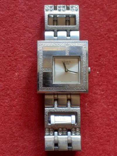 Montre SWATCH femme IRONY SQUARE MIRROR AG 2006 bracelet m�tal s�rie limit�e
