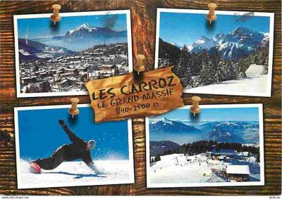 Carte Postale   74   Les Carroz   Multivues   Snowboard   Hiver   Neige   CPM