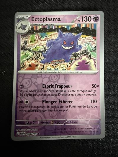 ECTOPLASMA REVERSE   POK�MON 094-165 EV3.5 151 �CARLATE ET VIOLET NEUF FR