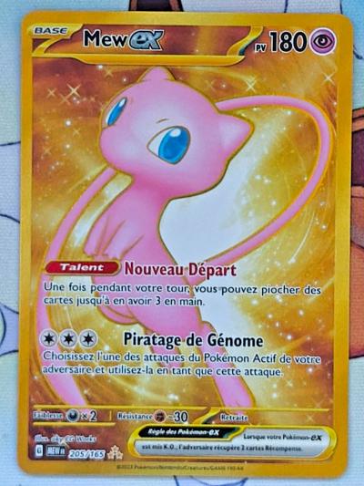 Carte Pok�mon Mew Ex 205-165 Gold MEW 151 EV3.5 MINT