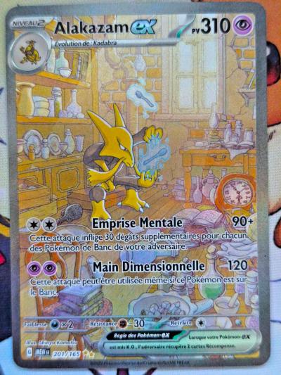 Carte Pok�mon Alakazam Ex 201-165  ALT EV3.5 MEW 151 Mint FR