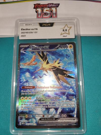 Carte Pokemon  Electhor EX  Alternative  262-165  Pokemon 151  PCA 9.5 FR