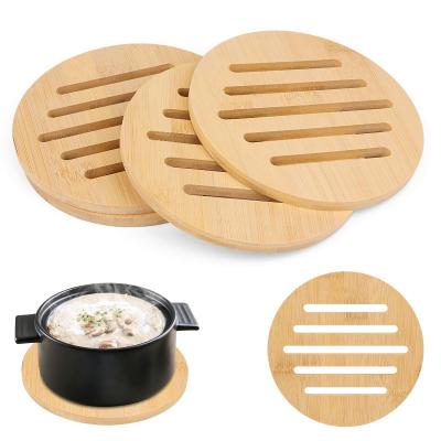 4 Pi�ces Dessous de Plat Rond, Tapis Antid�rapant et Isolant pour Home Kitchen