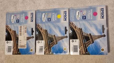 Lot de 3 cartouches d'encre d'origine Epson T7023 et T7024