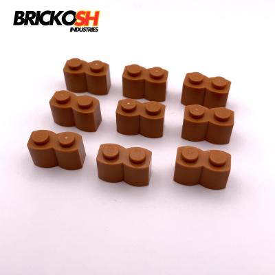 LEGO x9 30136 Brick Modified 1x2 Log Profile Medium Nougat Genuine LEGO