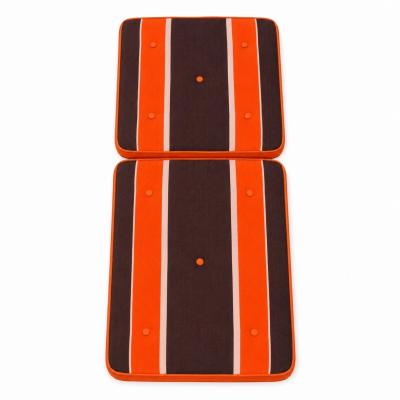 Coussin de chaise - transat vintage orange et marron ray� 115 cm