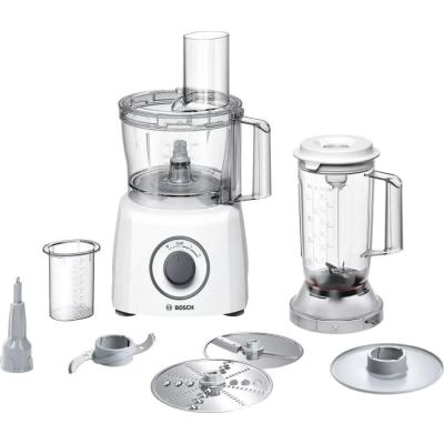 Robot Multifonction BOSCH MultiTalent3 800W Bol 2.3L Mixeur 1L Blanc