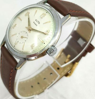 Elite 15 rubis M�canique FE 233 60 circ 1950 Lebrocantheure Montre Vintage Watch