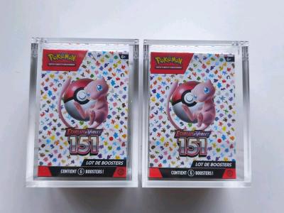 Pokemon 2 Bundle 151   2x6 boosters EV3.5   sous protection acrylique   NEUFS FR
