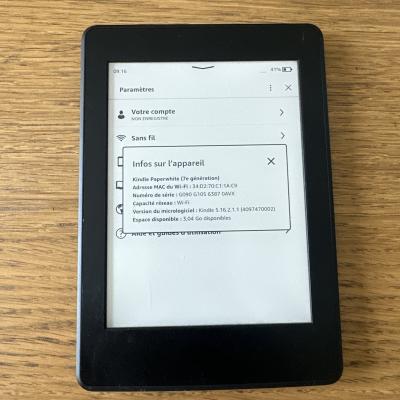 Liseuse Tablette Ebook   Amazon Kindle 7th Gen Paperwhite Noire   Fonctionne